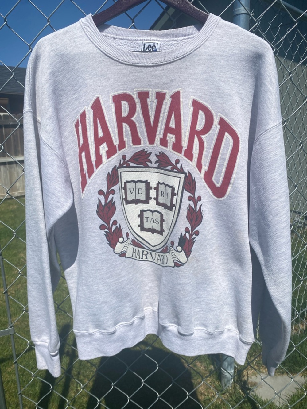 Vintage Harvard University Lee White Crewneck Sweatshirt